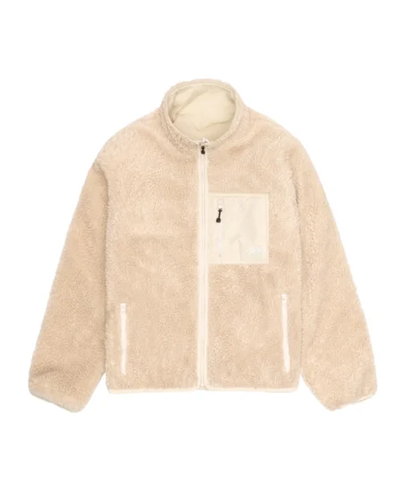 Reversible Sherpa Jacket by Stussy Natural Fleece Outerwear 1