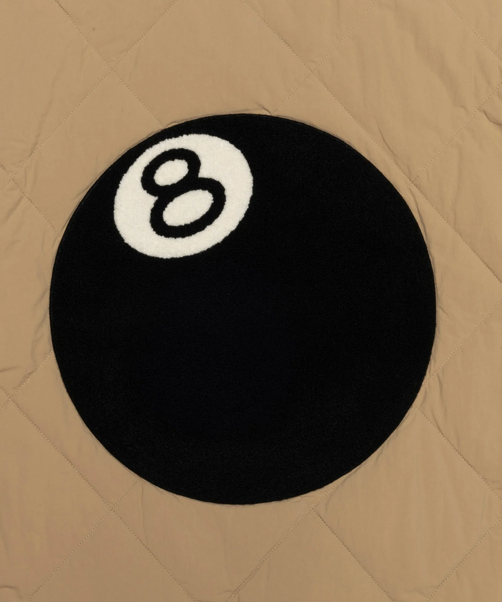 Stussy-8-Ball-Brown-Quilted-Liner-Jacket-full 1