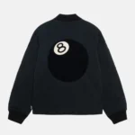 Stussy 8 Ball Nylon Quilted Liner Jacket – Black Unisex Essential