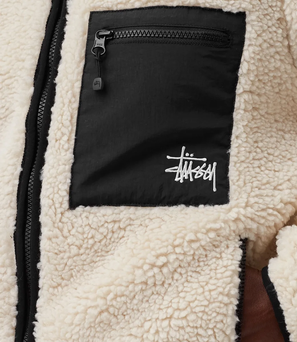 Stussy 8 Ball Reversible Sherpa Jacket (4)