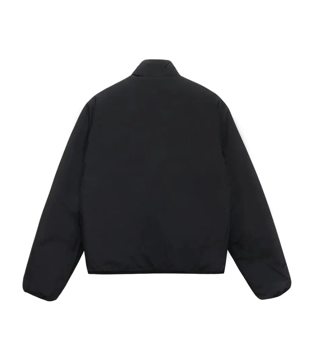 Stussy 8 Ball Reversible Sherpa Jacket Orange and Black Color (1)