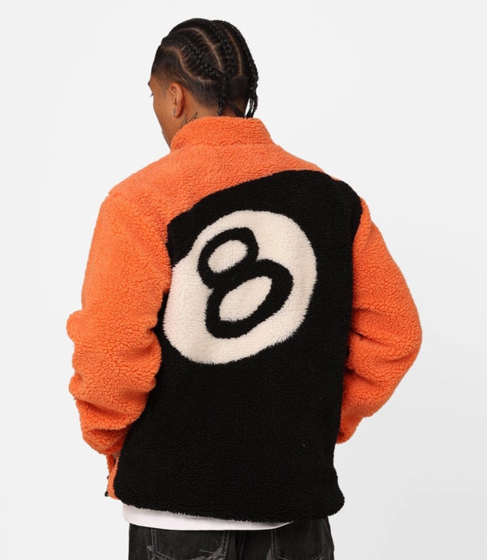 stussy 8 Ball Sherpa Jacket Lサイズ Stussy 8 Ball Sherpa Reversible Jacket 'Green'