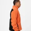 Stussy 8 Ball Reversible Sherpa Jacket Orange and Black Color (12)