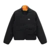 Stussy 8 Ball Reversible Sherpa Jacket Orange and Black Color (17)