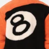 Stussy 8 Ball Reversible Sherpa Jacket Orange and Black Color (5)