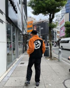 Stussy 8 Ball Sherpa Jacket Orange For Men