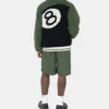Stussy 8 Ball Sherpa Reversible Jacket Green And Black Streetwear Fleece Jacket (11)
