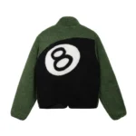 Stussy 8 Ball Sherpa Reversible Jacket – Green