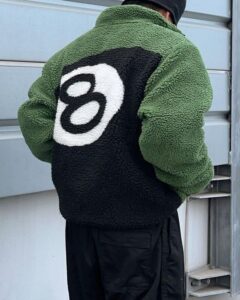 Stussy 8 Ball Sherpa Reversible Jacket Green Review (3)