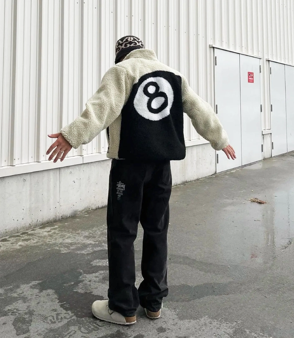 Stussy 8 Ball Sherpa Reversible Jacket Men