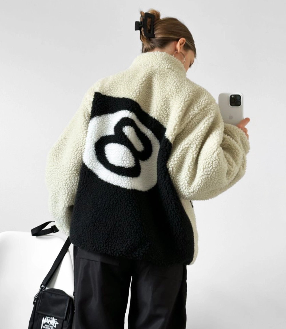 Stussy 8 Ball Sherpa Reversible Jacket Women