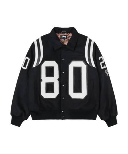 Stussy 80 Wool Letterman Bomber Jacket 1