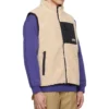 Stussy Beige Sherpa Fleece Reversible Vest For Men (1)