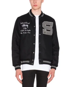 Stussy Big S Varsity Letterman Jacket 12