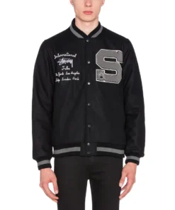 Stussy Big S Varsity Letterman Jacket 13