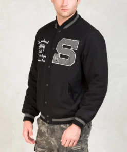 Stussy Big S Varsity Letterman Jacket 3