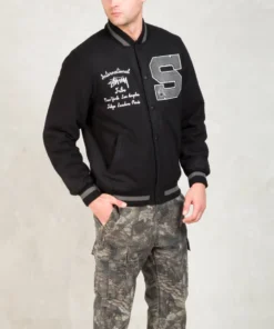 Stussy Big S Varsity Letterman Jacket 4