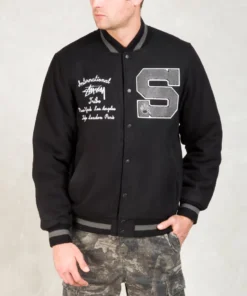 Stussy Big S Varsity Letterman Jacket 5