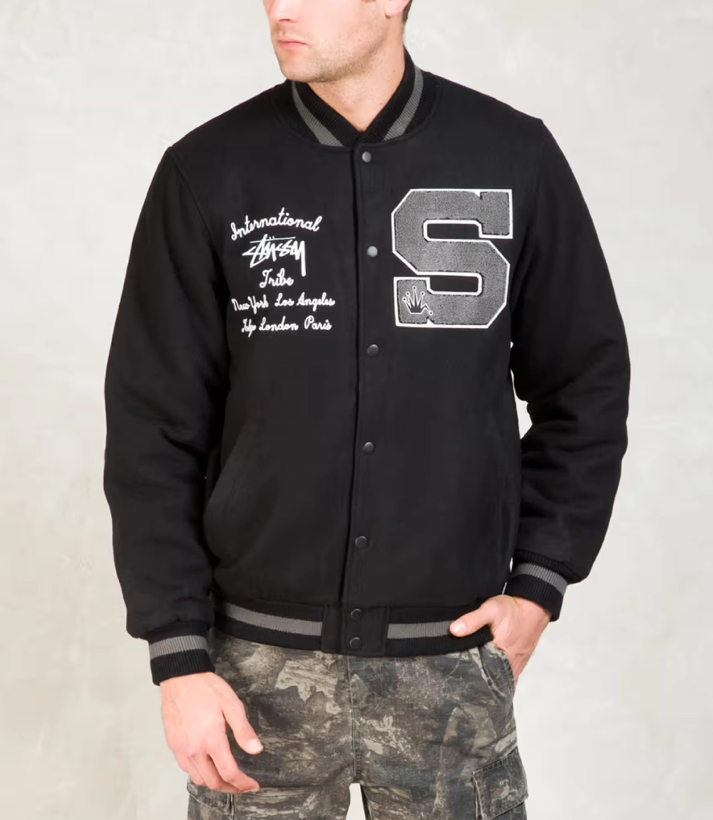 Stussy Big S Varsity Letterman Jacket 5