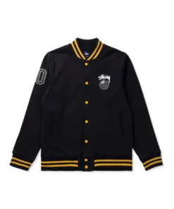 Stussy Black 8-Ball Varsity Letterman Jacket (1)