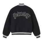 Stussy Black Casentino Wool Varsity Jacket – Classic Heritage