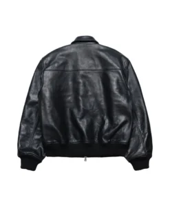 Stussy Black Leather Garage Jacket (7)