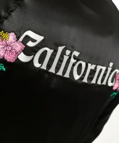 Stussy Black Satin Varsity Jacket 5