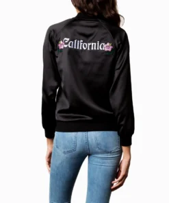 Stussy Black Satin Varsity Jacket 8