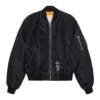 Stüssy Black and Orange Dual-Sided Reversible Bomber Jacket (2)
