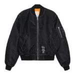 Stüssy Black/Orange Dual-Sided Reversible Bomber Jacket