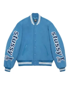 Stussy Blue Varsity Competition Jacket 1