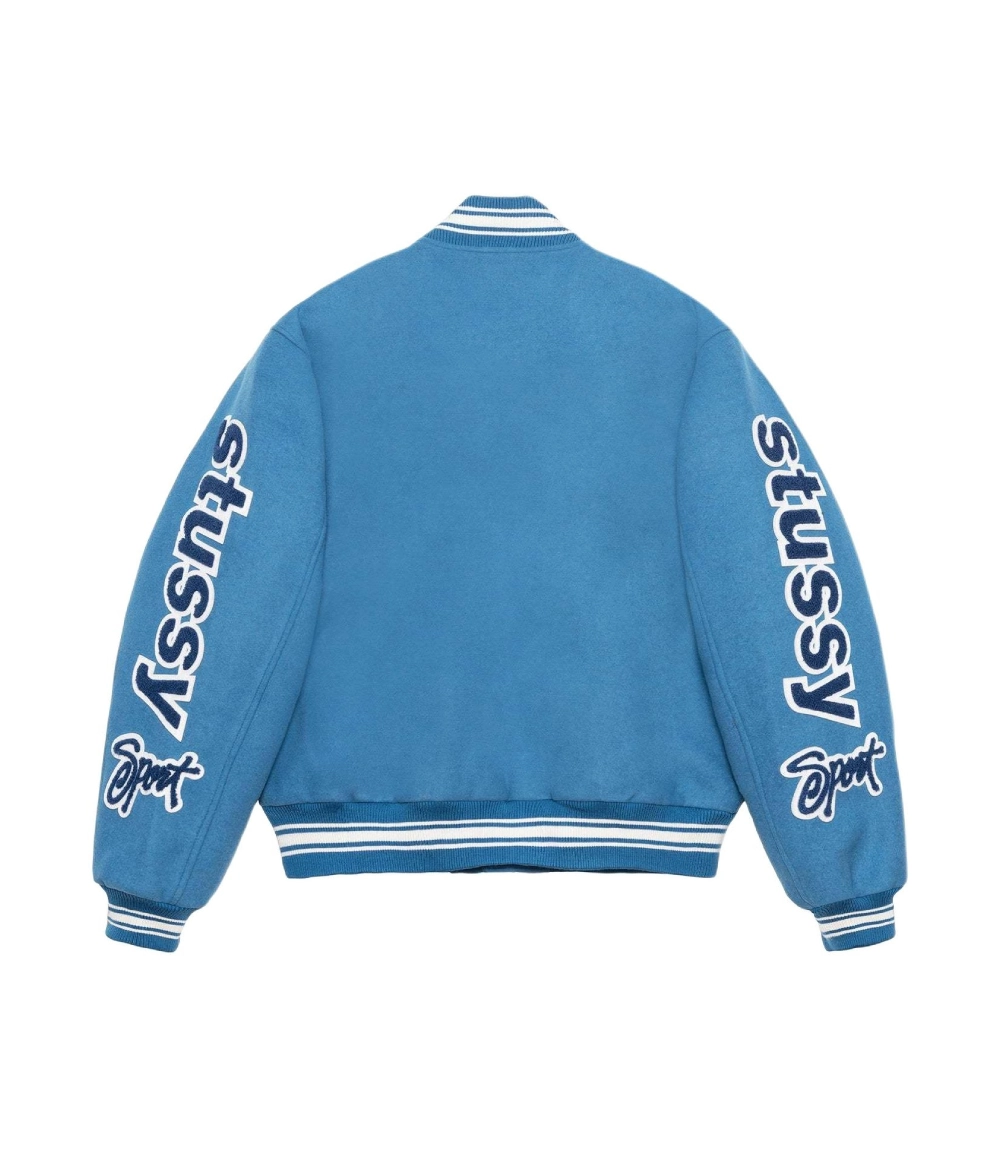 Stussy Blue Varsity Competition Jacket 5