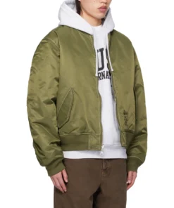Stussy Built Reversible Bomber Jacket Khaki & Black Dual Sided Jacket 2