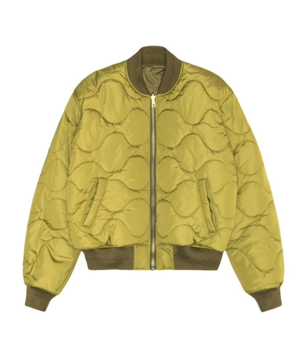 Stussy Built Reversible Bomber Jacket Khaki & Black Dual Sided Jacket 8