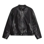 Stussy Cafe Racer Jacket – Classic Black Leather
