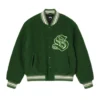 Stussy Green Casentino Wool Varsity Jacket (1)