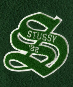 Stussy Green Casentino Wool Varsity Jacket (4)