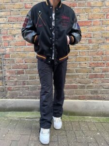 Stussy Cafe Racer Jacket – Classic Black Leather