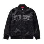 Stussy Lightweight Sport Satin Bomber Jacket – Classic Varsity Look