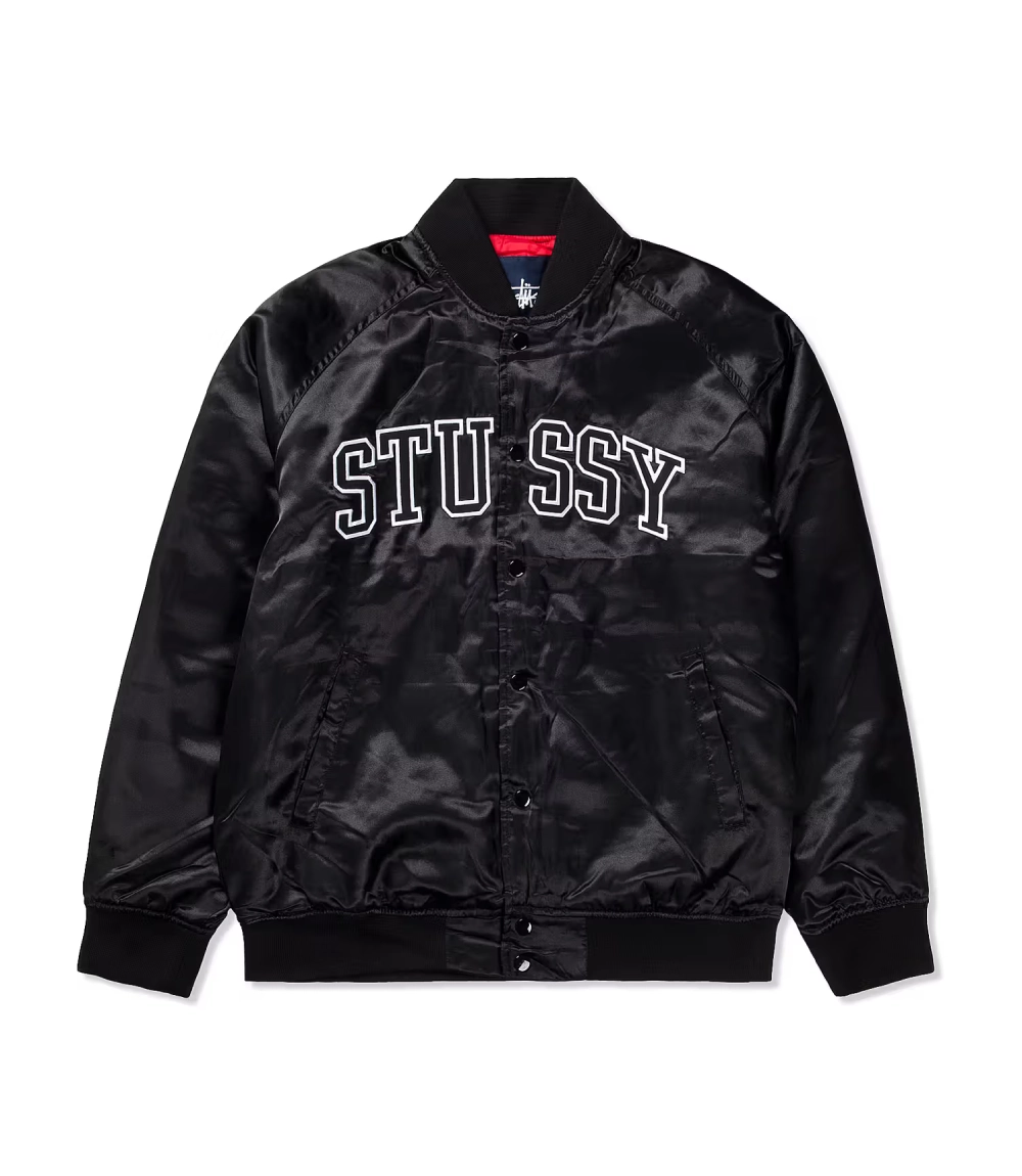 Stussy Lightweight Sport Satin Bomber Jacket – Classic Varsity