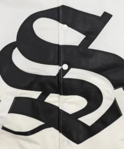 Stussy Oversized Gothic S Letterman Jacket (4)
