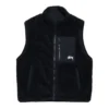 Stussy Reversible Fleece Vest in Black 1