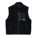 Stussy Reversible Fleece Vest in Black – Sherpa & Nylon Street Style