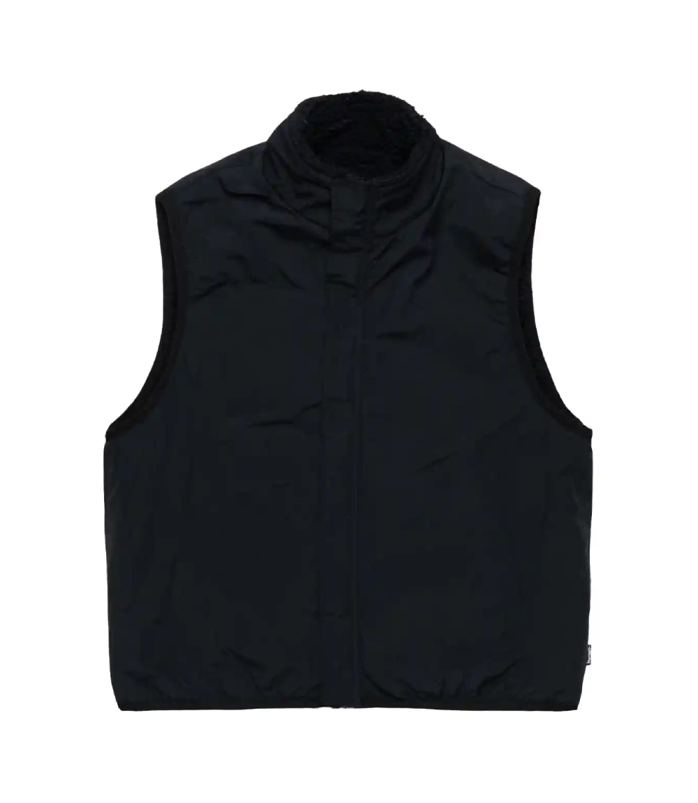 Stussy Reversible Fleece Vest in Black 2