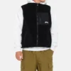 Stussy Reversible Fleece Vest in Black 4