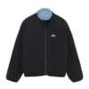 Stussy Reversible Sherpa Jacket Light Sky Blue Fleece Lined 1