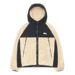Stussy Sherpa Paneled Hooded Jacket – Beige Streetwear Essential