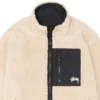 Stussy Sherpa Reversible Jacket Beige & Nylon Streetwear Layer (2)