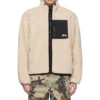Stussy Sherpa Reversible Jacket Beige & Nylon Streetwear Layer (6)
