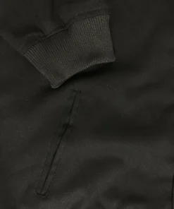 Stüssy Souvenir Stadium Bomber Jacket Black Embroidered 12